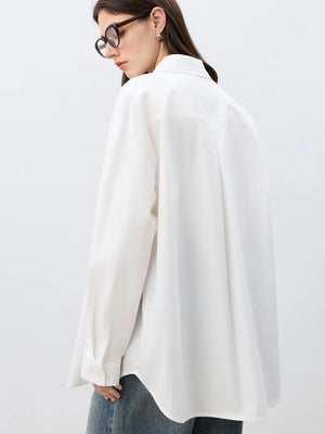 VILZSTUDIOS Blocked Shawl Casual Shirt