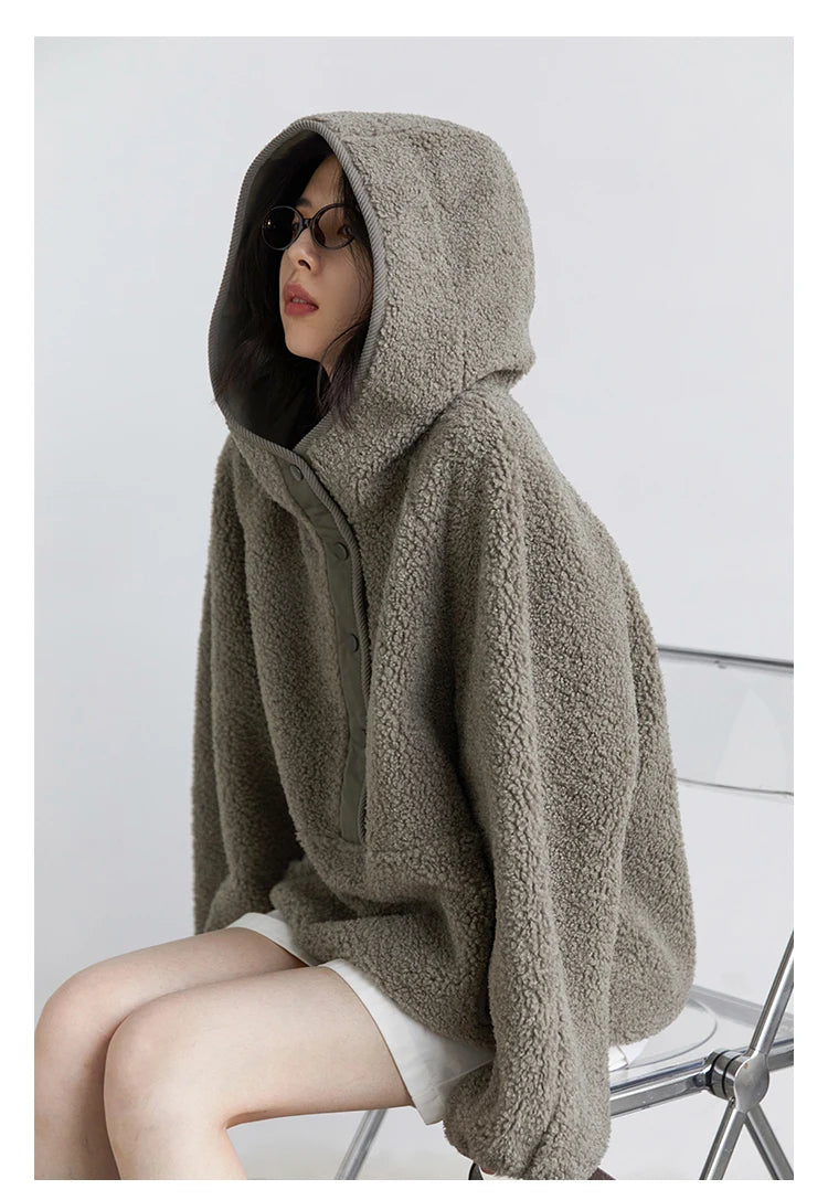 VILZSTUDIOS Granular Fleece Chic Hoodie