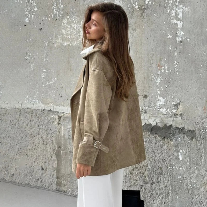 VILZSTUDIOS Retro Suede Lace-Up Jacket
