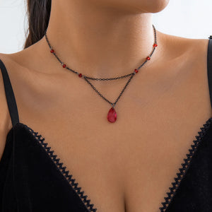 VILZSTUDIOS Gothic Crystal Beads Chain Necklace