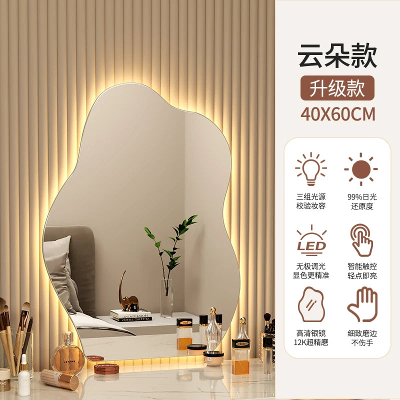 VILZSTUDIOS Wavy Wall Mirror Living Room Decoration Modern Art Vanity Aesthetic Large Size Mirror Fashion Espelhos Lounge Suite Furniture