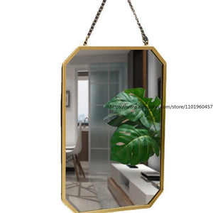 VILZSTUDIOS Nordic-Style Wrought Iron Square Wall-Mounted Mirror BathroomWall-Mounted Vanity Mirror Wall-Mounted Makeup