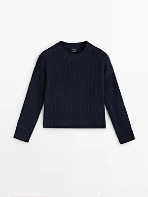 VILZSTUDIOS Cotton Loose Knitwear Sweater