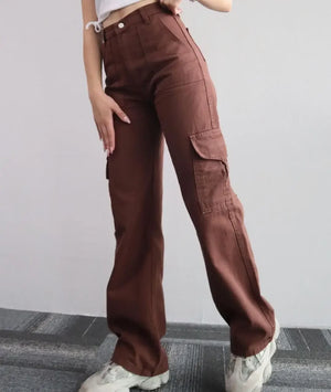 VILZSTUDIOS Solid Color Straight Leg Pants