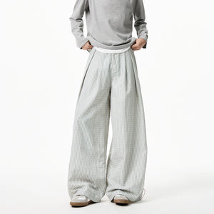 VILZSTUDIOS White Loose Striped Wide Leg Pants