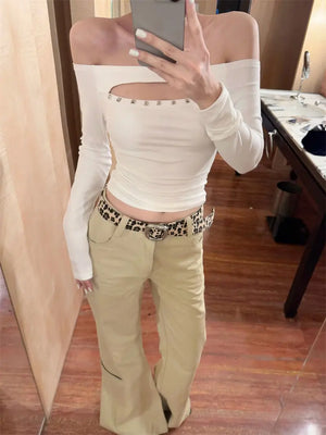 VILZSTUDIOS Sexy Hollow Out Crop Top