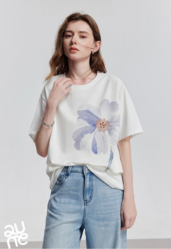 Stylish Short Sleeve Spring Women T-Shirt