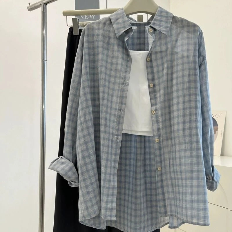 VILZSTUDIOS Women's Plaid Shirt