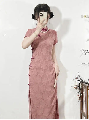 VILZSTUDIOS Elegant Modified Chinese Cheongsam Dress Skirt