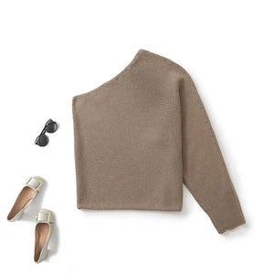 VILZSTUDIOS Asymmetrical Knitted One Shoulder Sweater