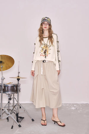 VILZSTUDIOS Oversized Long Bow Sleeve Top