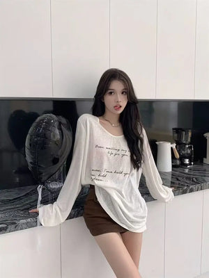 VILZSTUDIOS Sheer Mesh Cover-Up T-Shirt