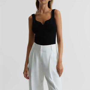 VILZSTUDIOS Chic French Knitted Tank Top