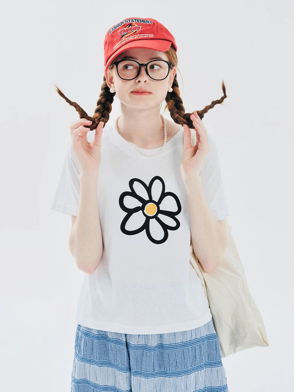 White Floral Summer T-Shirt