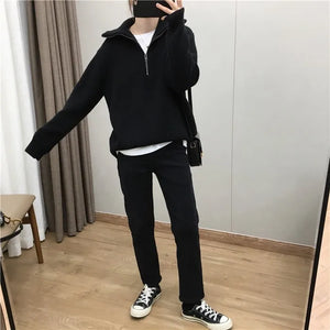 VILZSTUDIOS Casual Knitted Wool Sweater