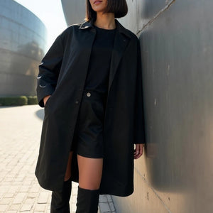 VILZSTUDIOS Stylish Black Winter Coat