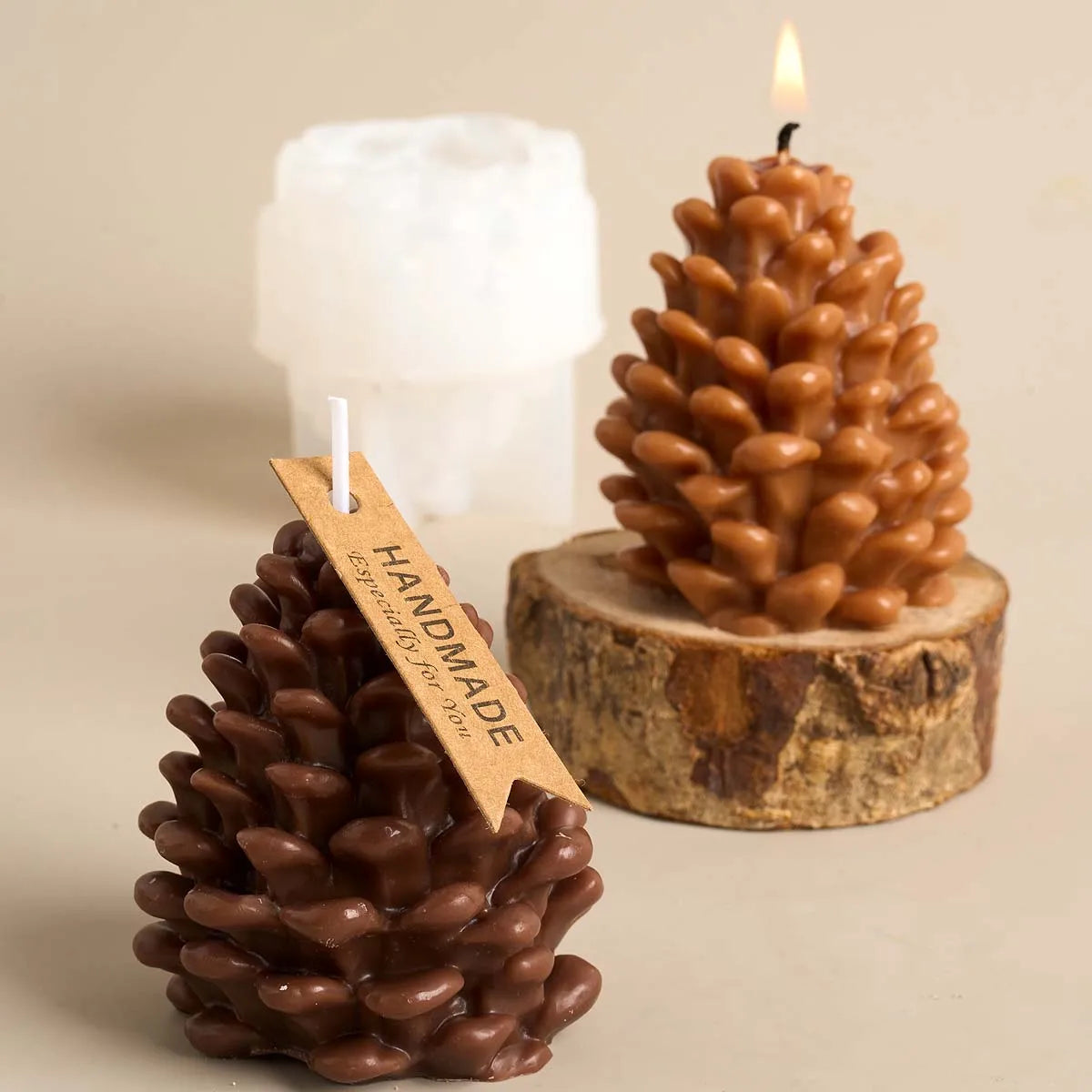 VILZSTUDIOS Silicone Pine Cone Candle Mold DIY