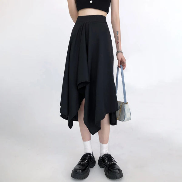 Elegant Vintage High Waist Pleated Skirt