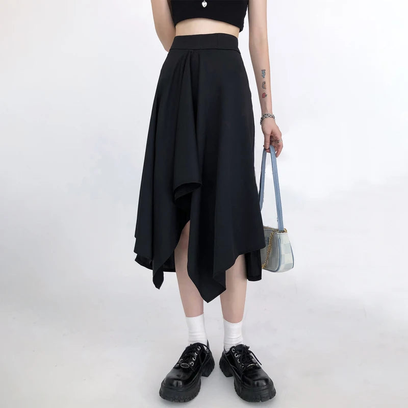 VILZSTUDIOS Elegant Vintage High Waist Pleated Skirt