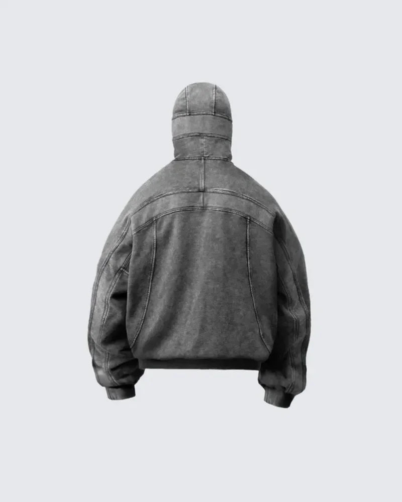 VILZSTUDIOS Washed Gray Classic Ninja Hoodie