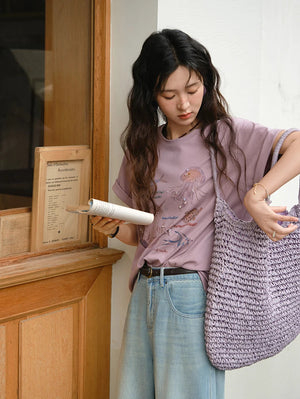VILZSTUDIOS Stylish Loose Fit Cotton T-Shirt