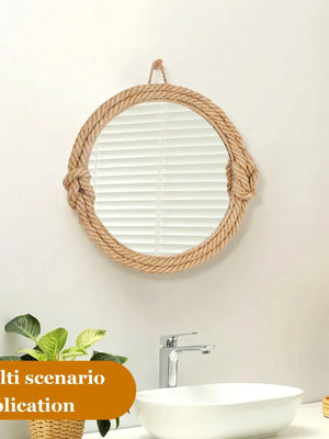 VILZSTUDIOS Home Decor Nordic hanging  mirror creative hanging wall sofa porch homestay style background wall decor makeup mirror