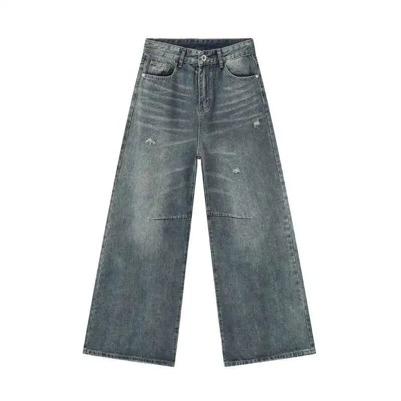 VILZSTUDIOS American Style Loose Fit Straight Jeans