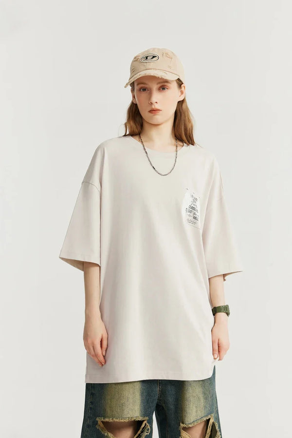 Leuchtendes, im Dunkeln leuchtendes Oversize-T-Shirt