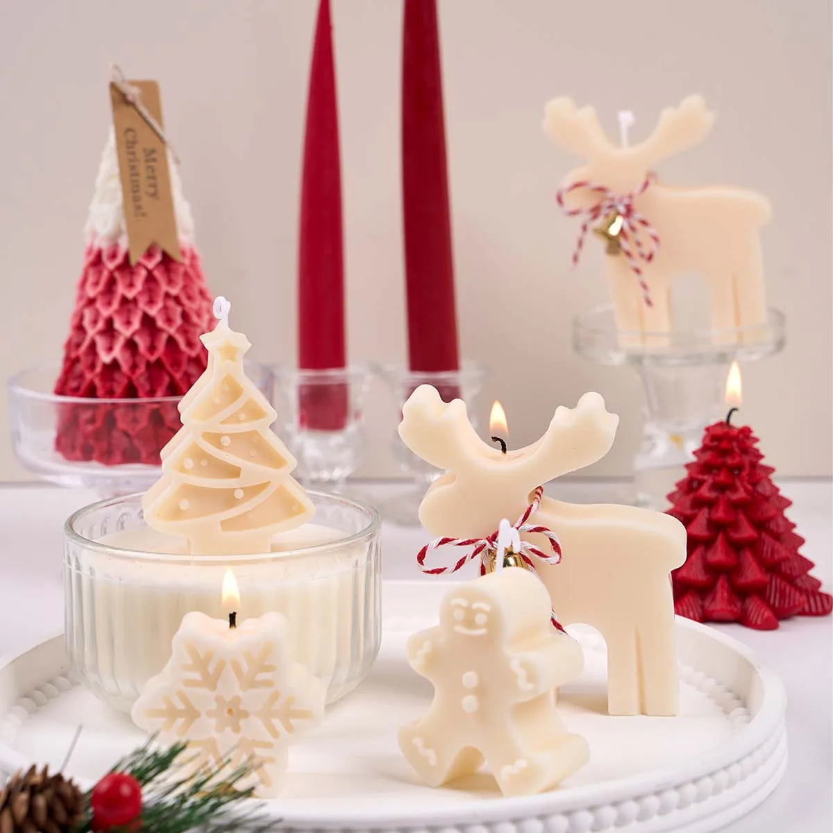 VILZSTUDIOS Festive Christmas Silicone Scented Candle Mold