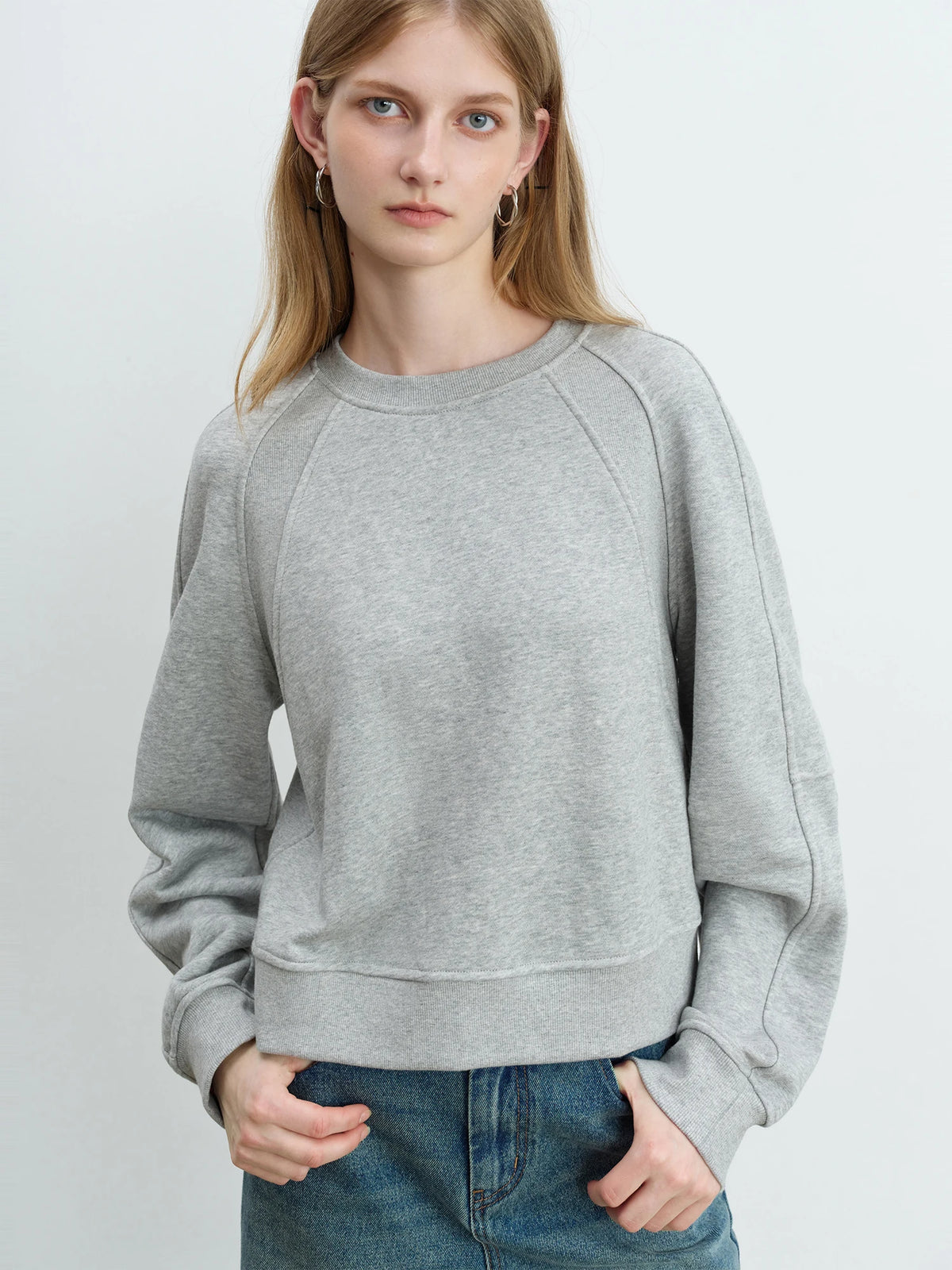 VILZSTUDIOS Petite Structured Raglan Sleeve Sweater