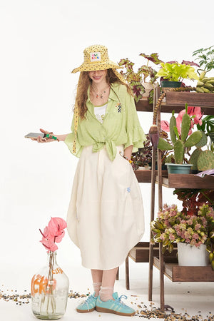 VILZSTUDIOS Fairy Pocket Lightweight Chic Short Shirt