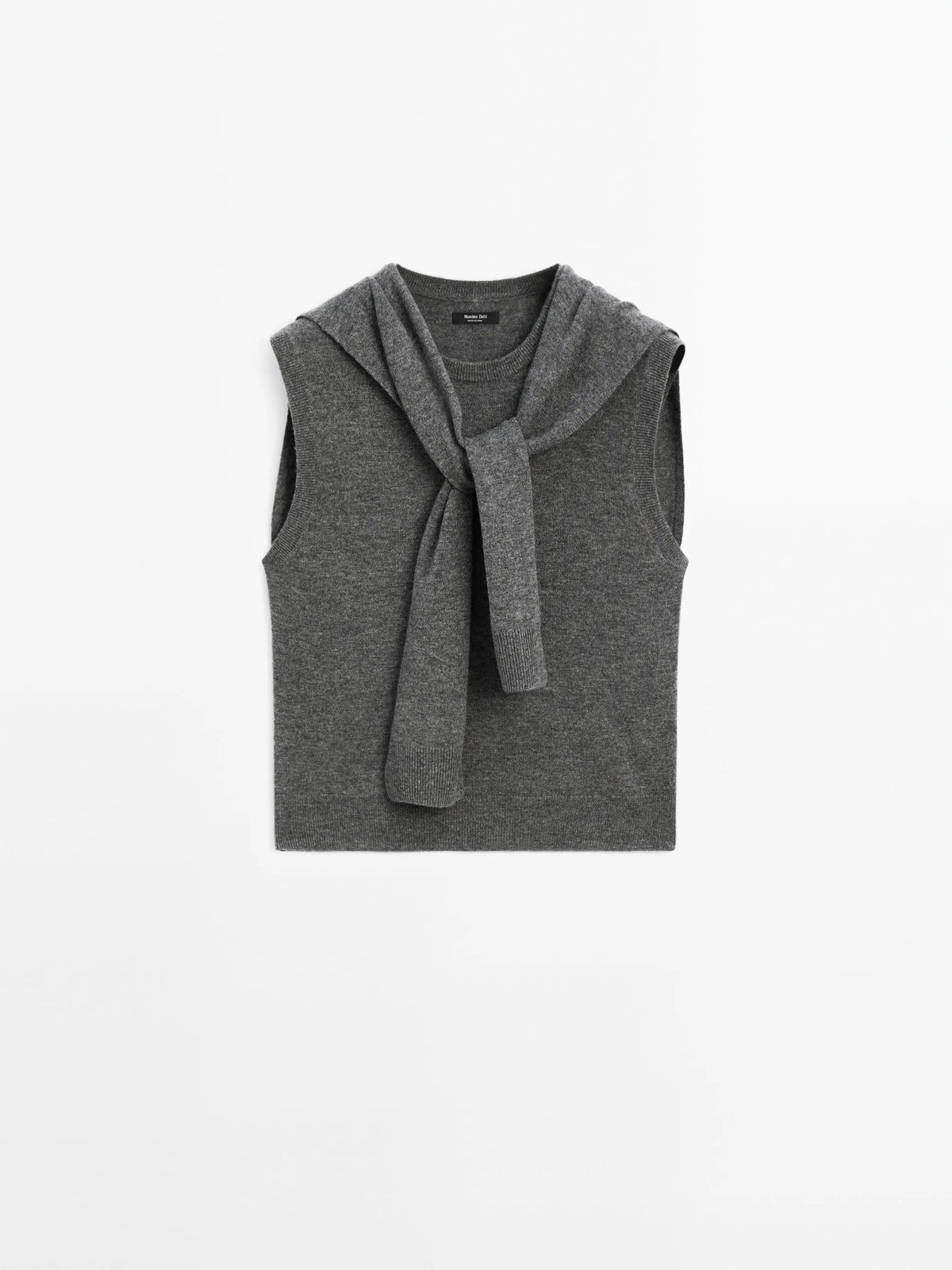 VILZSTUDIOS Grey Knit Sleeveless Sweater