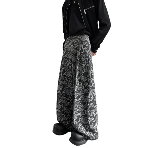 Floral Baggy Gothic Pattern Pants