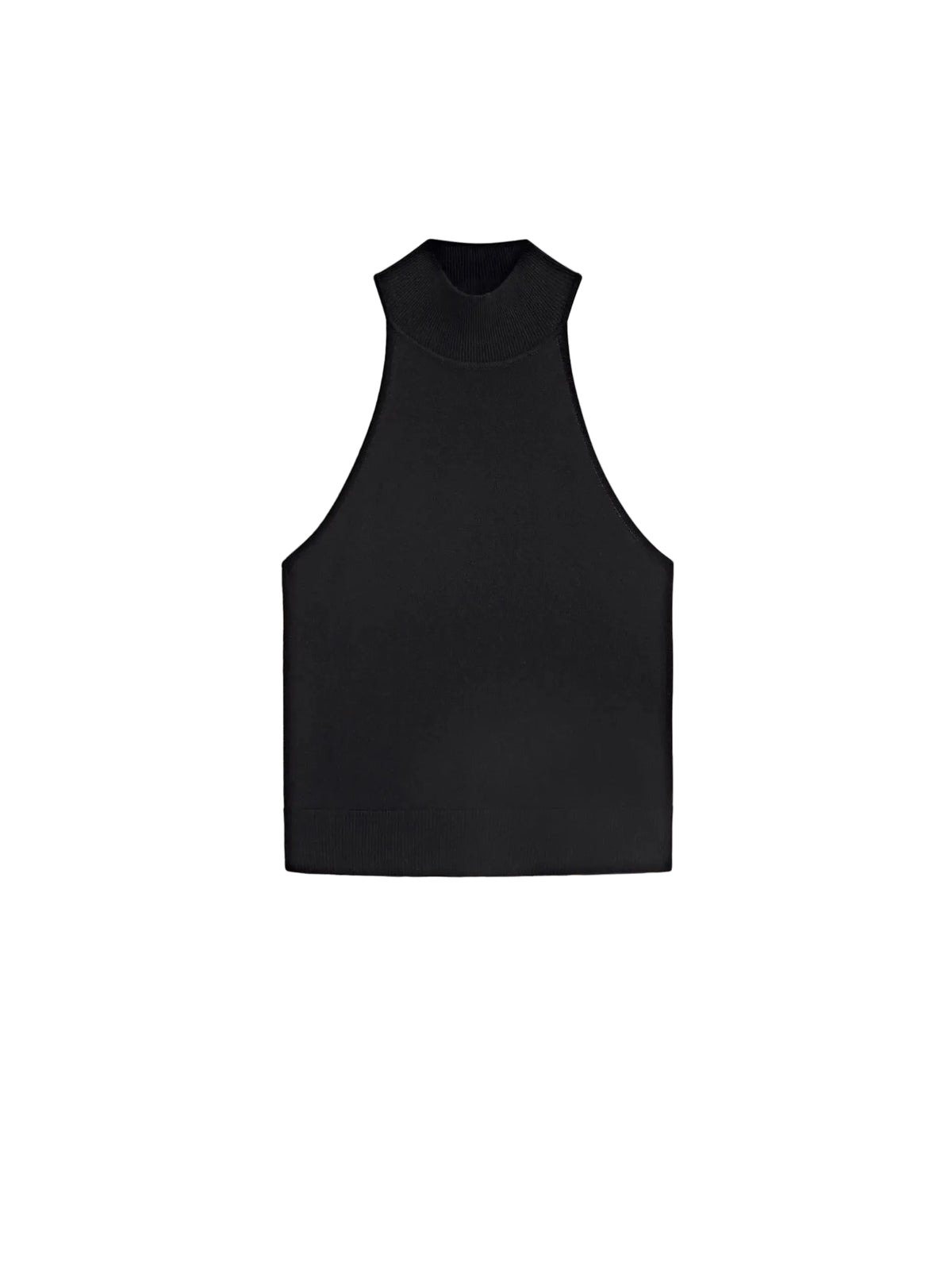 VILZSTUDIOS High Neck Knitted Cropped Halter Top