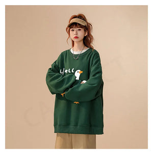 VILZSTUDIOS Cute Oversized Kawaii Duck Hoodie