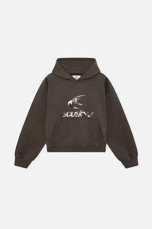 VILZSTUDIOS Leopard Print Retro Letter Print Hoodie