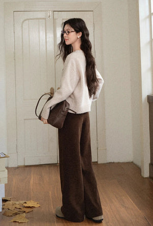 VILZSTUDIOS Casual Round Neck Knit Sweater