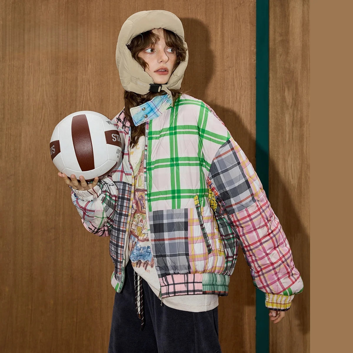 VILZSTUDIOS Stylish Multi-Color Checkered Jacket