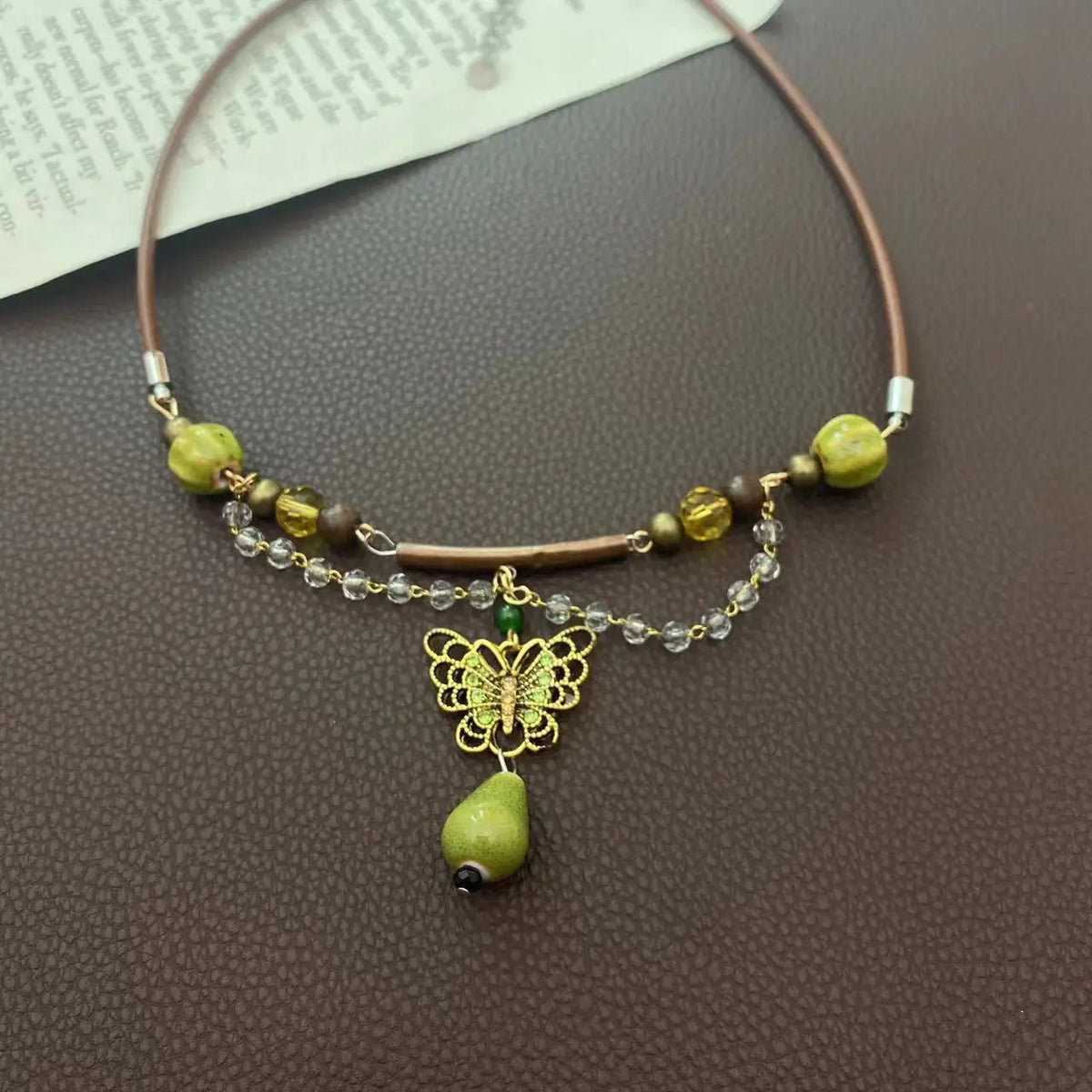 VILZSTUDIOS Handmade Enchanting Pearl Heart Fairy Necklace