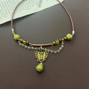VILZSTUDIOS Handmade Enchanting Pearl Heart Fairy Necklace