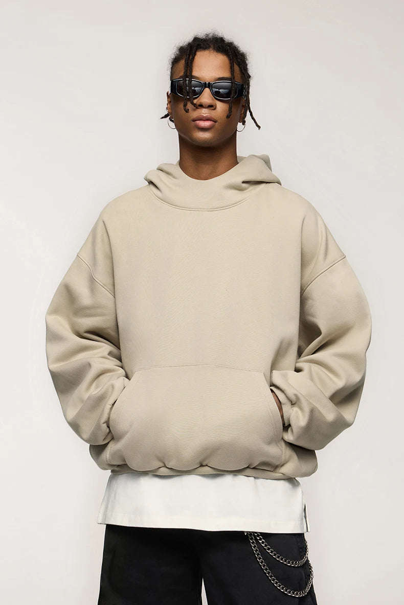 VILZSTUDIOS Thick Warm High Neck Fleece Hoodie