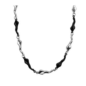 VILZSTUDIOS Irregular Wave Necklace Punk Black White