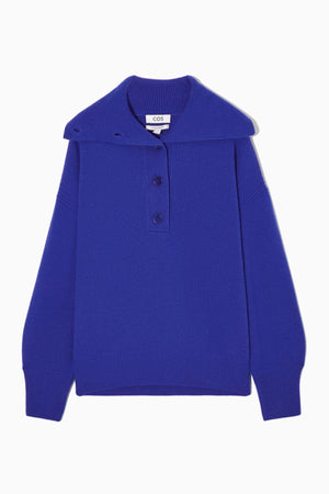 VILZSTUDIOS Casual Open Neck Wool Sweater