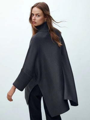 VILZSTUDIOS Double-Sided Shawl Knitted Sweater