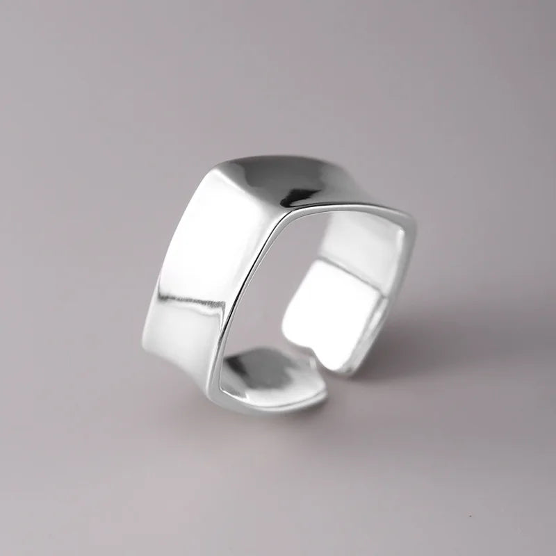 VILZSTUDIOS Square Wide Punk Sterling Silver Ring