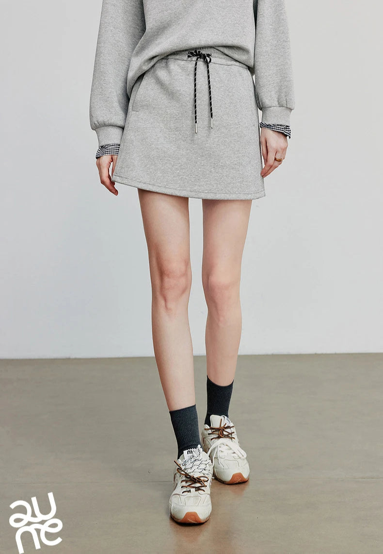 VILZSTUDIOS Stylish Autumn Cotton Casual Mini Skirt