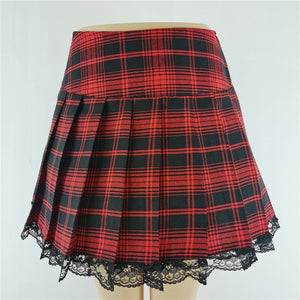 VILZSTUDIOS Gothic Punk Black High Waist Mini