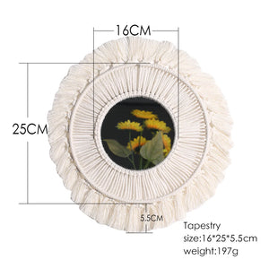 VILZSTUDIOS Macrame Mirror Wall Decoration Boho Home Decor Mirrors for Bedroom Wall Mirrors for Living Room Baby Room Decoration Nursery