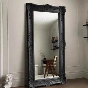 VILZSTUDIOS French Vintage Furniture Full-Length Wooden Frame Mirror Hotel Artistic Decorative Mirror Wedding Dress Store Dressing Mirror