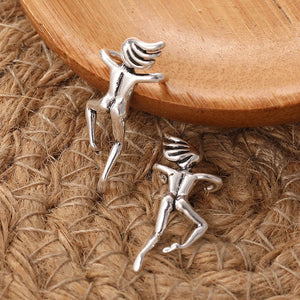 VILZSTUDIOS Stylish Silver 3D Character Clip Earring